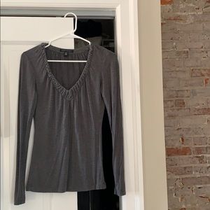 Long sleeve grey blouse
